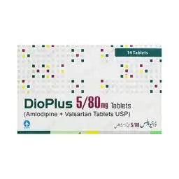 Dioplus گولیاں 5/80MG 14'S (1 باکس = 14 گولیاں)
