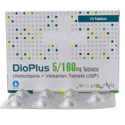 Dioplus گولیاں 5/160MG 14'S (1 باکس = 2 سٹرپس) (1 پٹی = 7 گولیاں)
