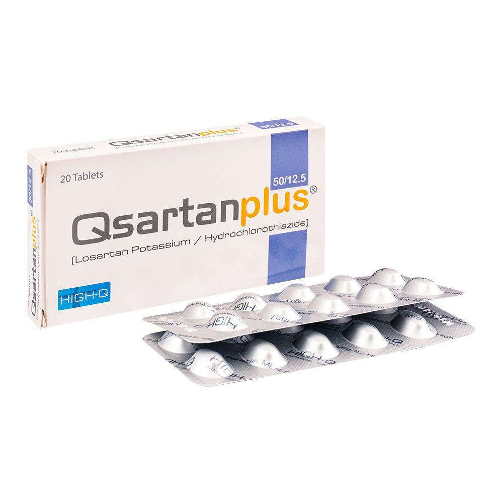 Qsartan Plus Tablets 50/12.5MG 20'S (1 Strip = 10 Tablets)