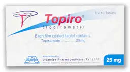 Topiro Tablets 25MG 60'S (1 Strip = 10 Tablets)