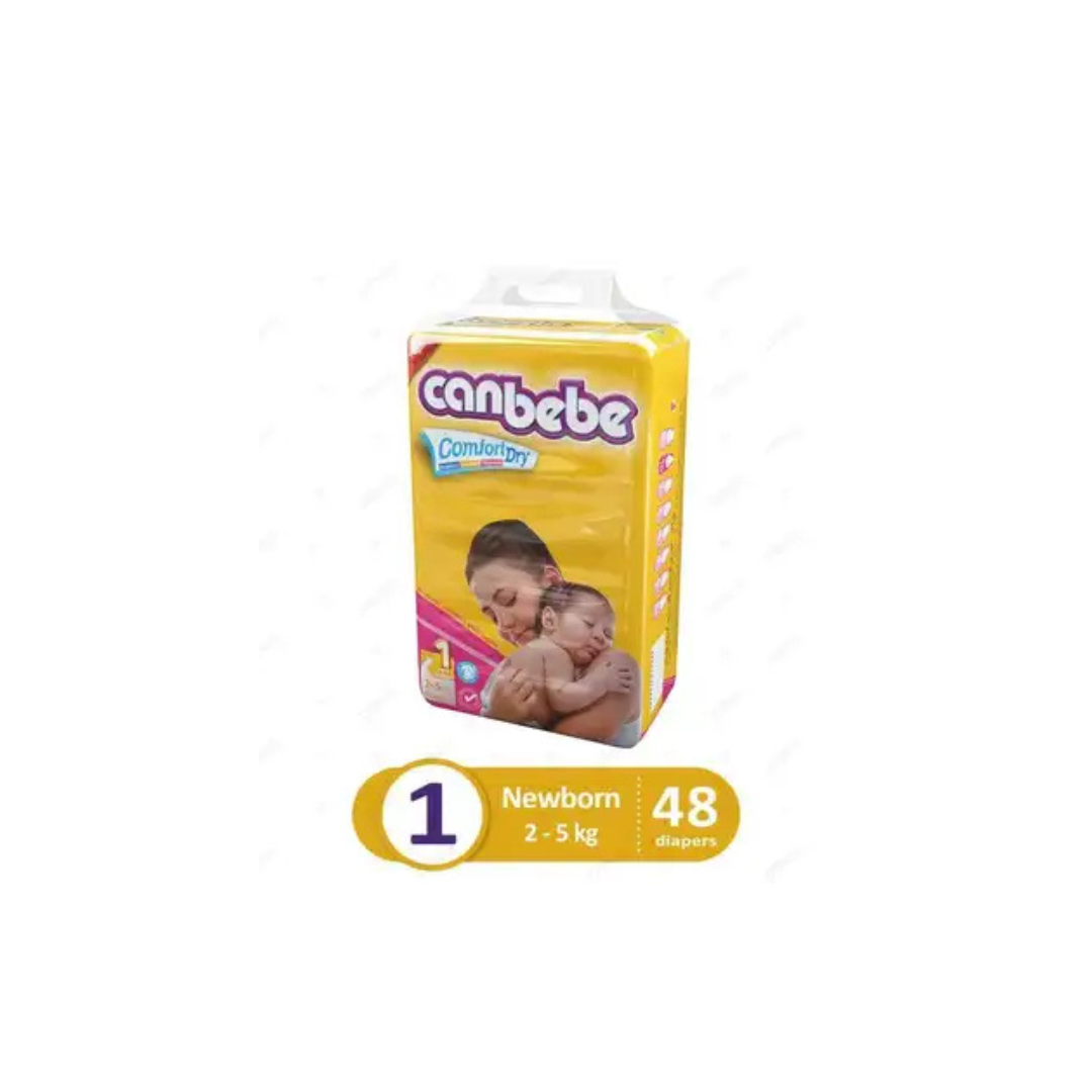 Canbebe Baby Diapers New Born Size 1 48Pcs