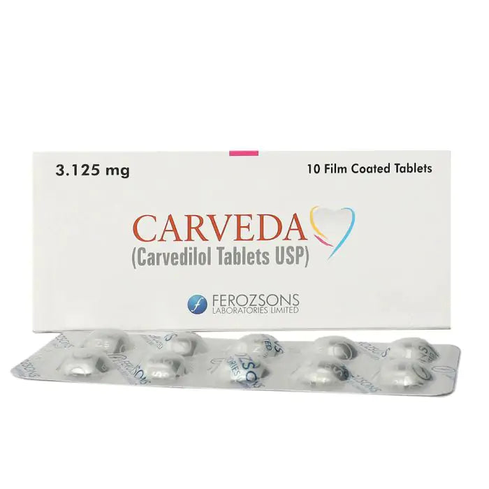 Carveda 3.125Mg Tab 10S