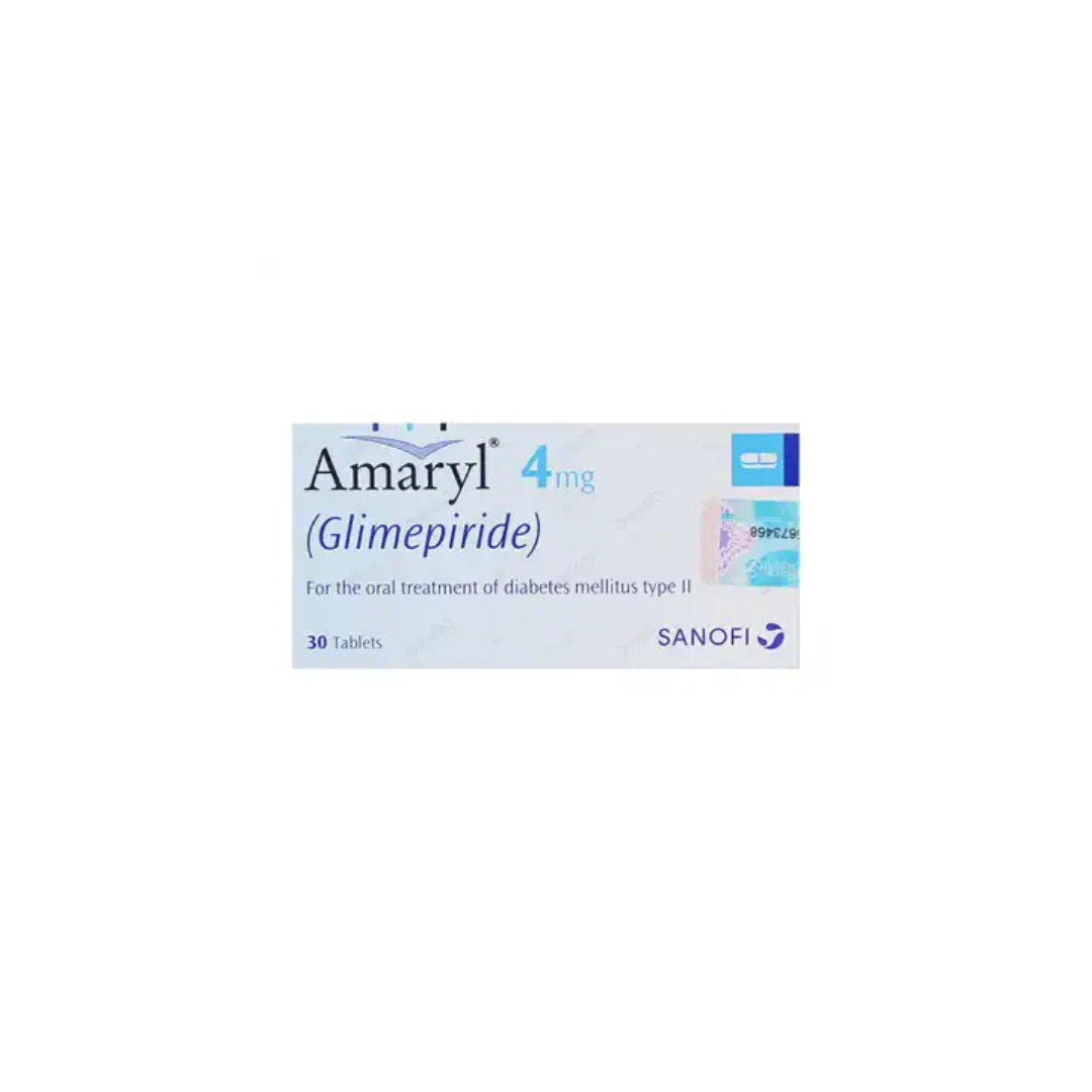 Amaryl Tablets 4MG 30'S (1 Strip = 10 Tablets)