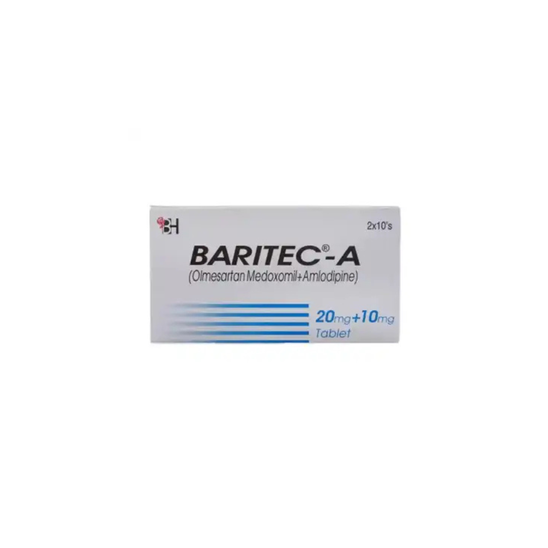 Baritec-A Tablets 20/10Mg 20's (1 Strip = 10 Tablets)