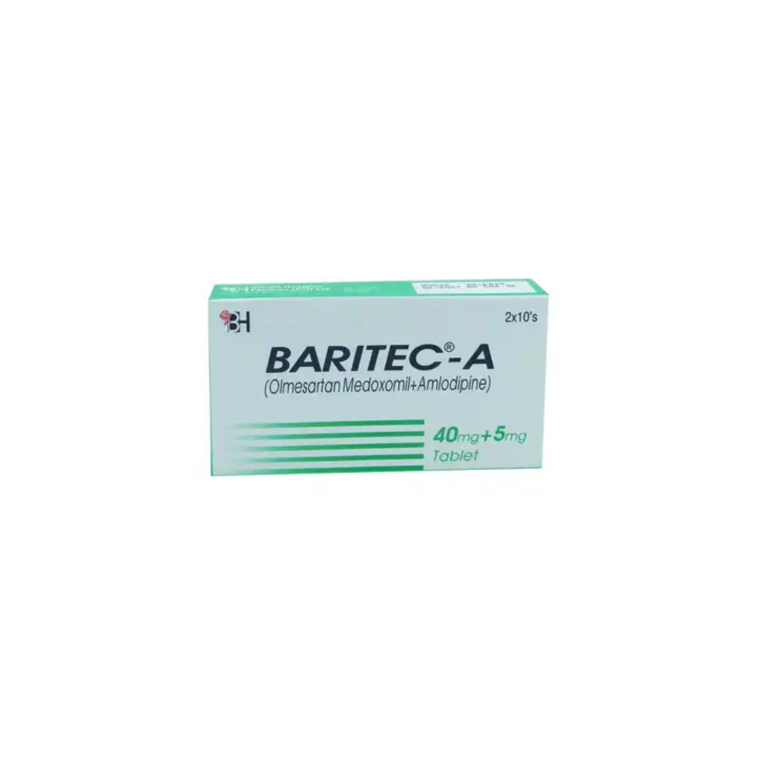 Baritec-A Tablets 5Mg/40Mg 20's (1 Strip = 10 Tablets)