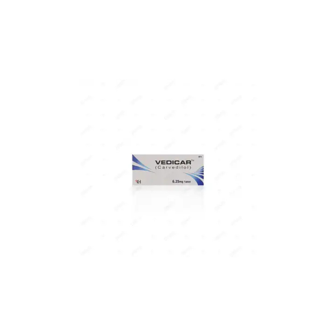 Vedicar Tablets 6.25Mg 10's (1 Strip = 10 Tablets)