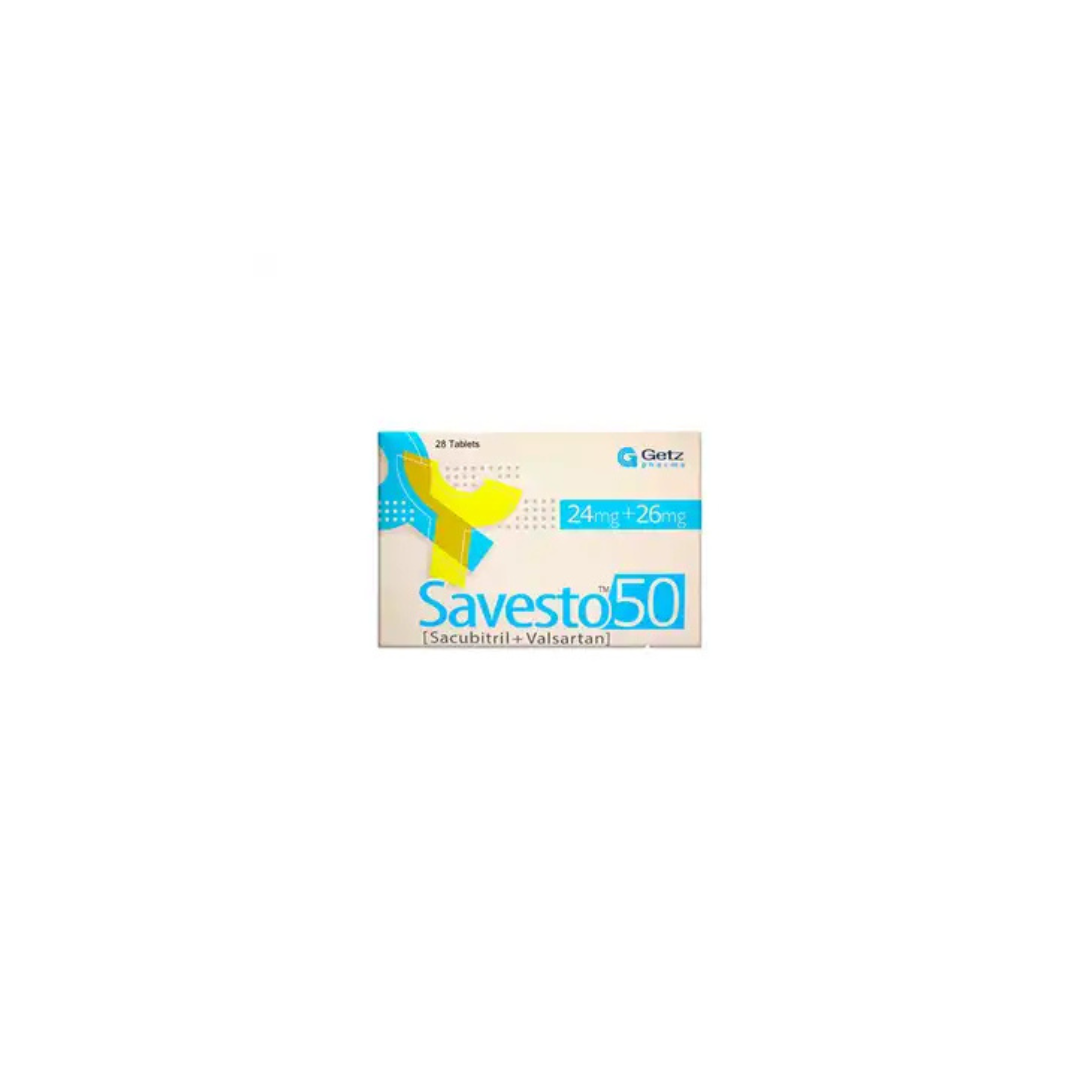Savesto 50 گولیاں 24/26Mg (1 باکس = 28 گولیاں)
