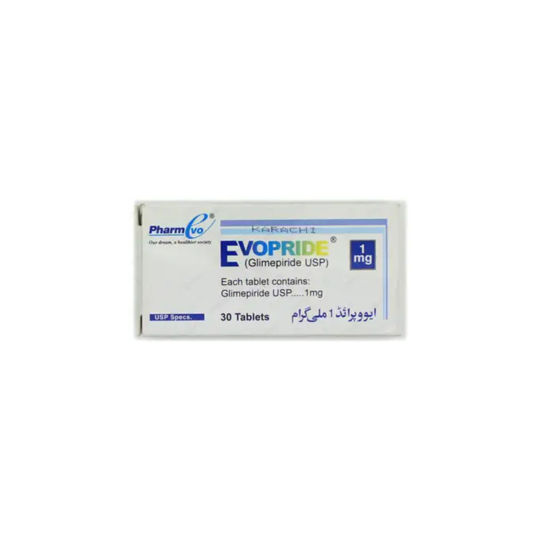 Evopride Tablets 1Mg 10,s (1 Strip = 10 Tablets)