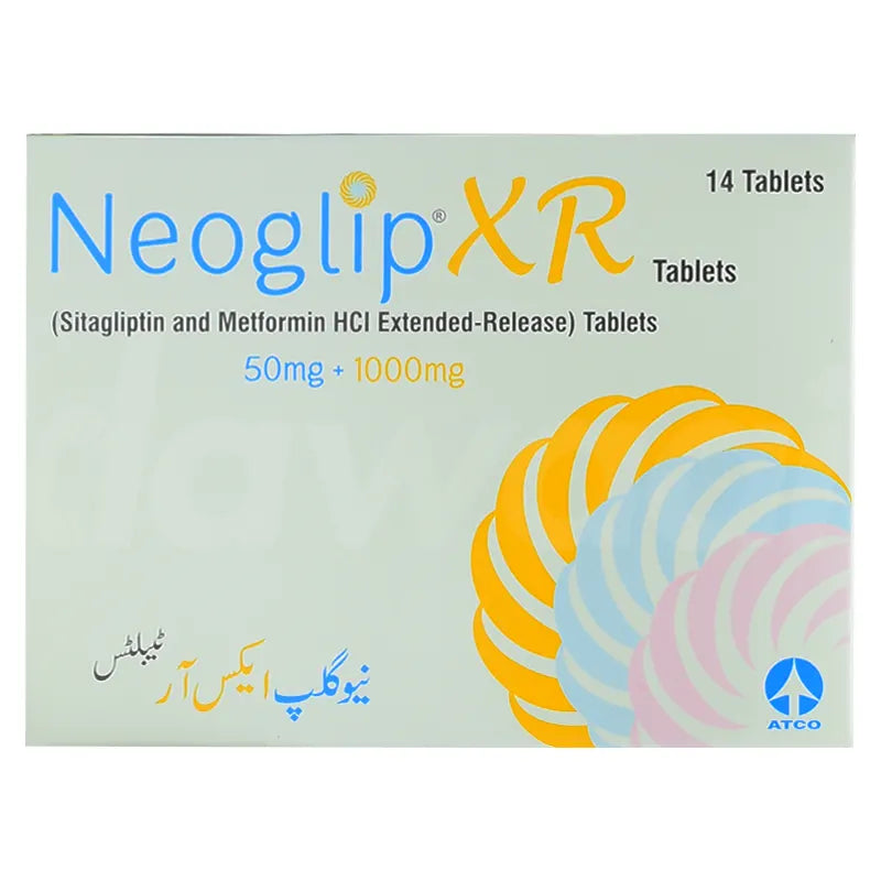 Neoglip Xr Tablets 50/1000MG 14'S (1 Box = 2 Strips) (1 Strip = 7 Tablets)