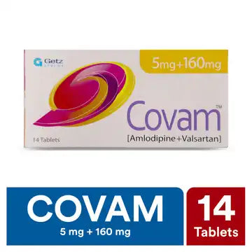 Covam گولیاں 5Mg+160Mg (1 پٹی = 7 گولیاں)