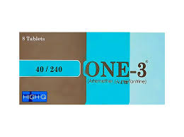 One-3 Tablets 40MG/240MG 8'S (1 Box = 1 Strip)(1 Strip = 8 Tablets)