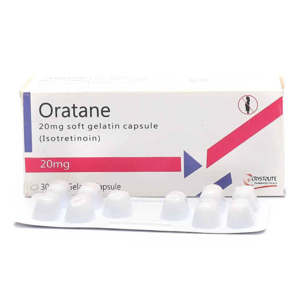 Oratane Softgel Capsules 20MG 30'S (1 Box = 3 Strips) (1 Strip = 10 Capsules)