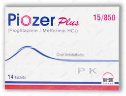 Piozer Plus Tablets 15/850MG 14'S (1 Box = 2 Strip)(1 Strip = 7 Tablets)
