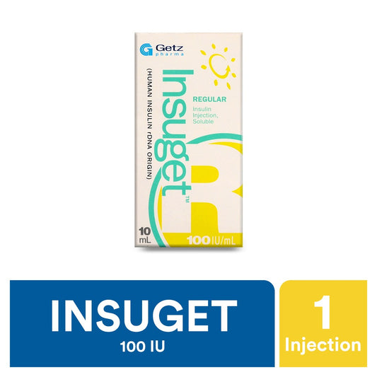 Insuget-N Inj 100 Iu 10 Ml