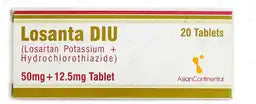 Losanta Diu Tablets 50/12.5MG 20'S (1 Strip = 10 Tablets)