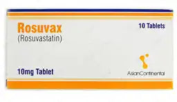 Rosuvax Tablets 10MG 10'S (1 Box = 1 Strip)(1 Strip = 10 Tablets)