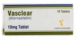 Vasclear Tablets 10MG 10'S (1 Box = 1 Strip)(1 Strip = 10 Tablets)