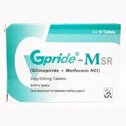 Gpride-M Sr Tablets 2MG/500MG 30'S (1 Strip = 10 Tablets)