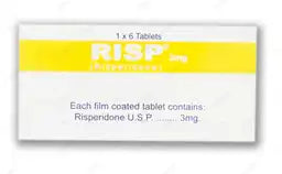 Risp Tablets 3MG 6'S (1 Box = 1 Strip)(1 Strip = 6 Tablets)
