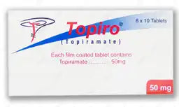Topiro Tablets 50MG 60'S (1 Strip = 10 Tablets)