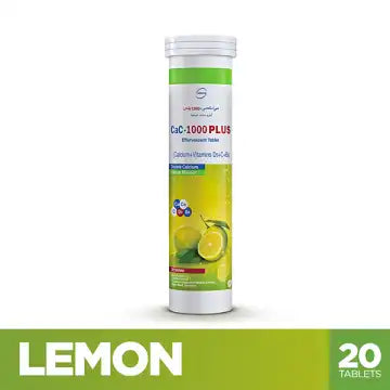 Cac 1000 Plus Effervescent Lemon Flavor 20 Tablets