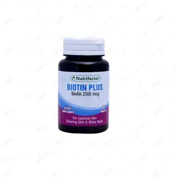 Nutrifactor Biotin Plus Tablets 2500Mcg (1 Bottle = 60 Tablets)