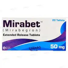 Mirabet Tablets 50MG 20'S (1 Box = 2 Strips) (1 Strip = 10 Tablets)