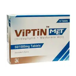 Viptin-Met Tablets 50/1000MG 14'S (1 Strip = 7 Tablets)
