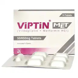 Viptin-Met Tablets 50/850MG 14'S (1 Strip = 7 Tablets)