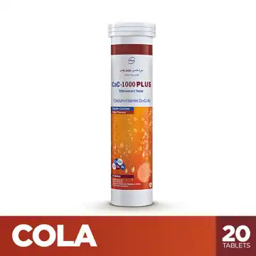 Cac-1000 Plus Cola Flavor Tablets 20 Tablets