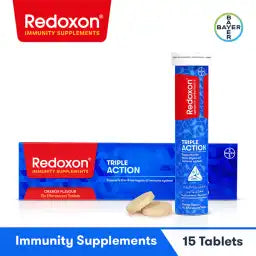 Redoxon Triple Action Effervescent Orange Flavour Tablets 15'S  (1 Bottle = 15 Tablets)