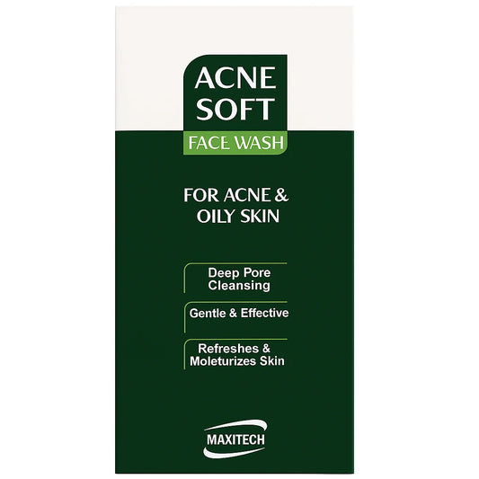 Acne Soft Face Wash 100ml by Maxitech for Oily Acne-Prone Skin

