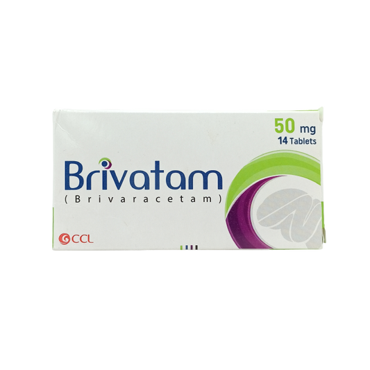 Brivatam 50MG Tablet 14 ‘S (1 Box = 2 Strip)(1 Strip = 14 Tablets)