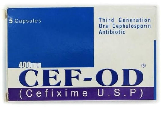 Cef-Od Capsules 400Mg (1 Box = 1 Strip)
