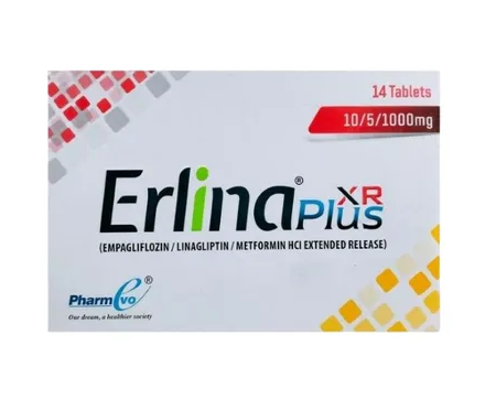 Erlina Plus Xr Tablets 10/5/1000MG (1 Box = 14 Tablets ) (1 Strip = 7 Tablets)