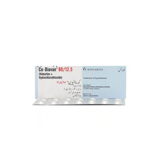 Co-Diovan گولیاں 80Mg/12.5Mg 28,s (1 پٹی = 14 گولیاں)