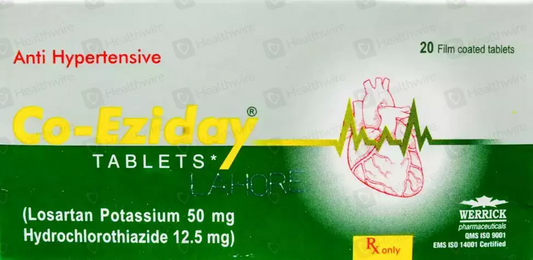 Co-Eziday Tab 50/12.5 Mg 20,s (1 پٹی = 10 گولیاں)