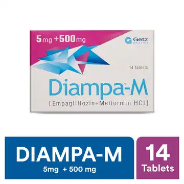 Diampa-M گولیاں 5Mg/500Mg 14,s 