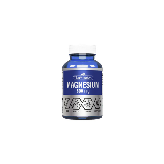Herbiotics  Magnesium 500MG (1 Bottle = 60 Tablets)