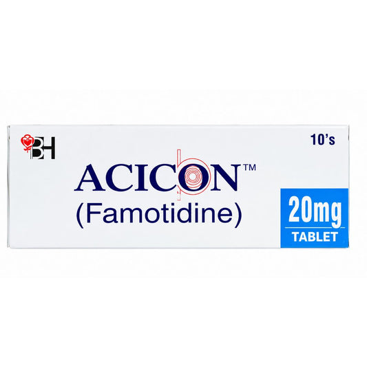 Acicon گولیاں 20Mg 10's (1 پٹی = 10 گولیاں) 