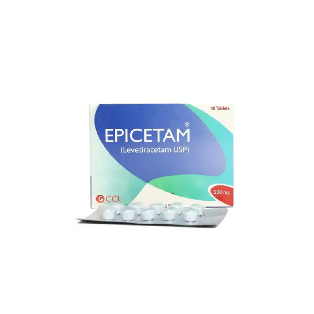 Epicetam Tablets 500Mg 10,s (1 Box = 1 Strip)