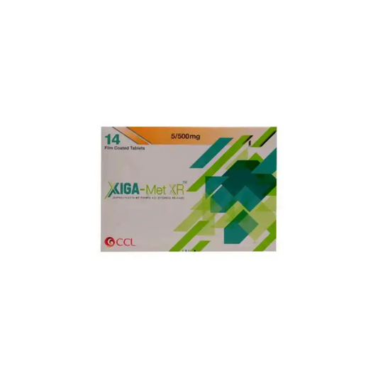 Xiga Met Xr Tablets 5Mg/500Mg 14,s (1 Strip = 7 Tablets)