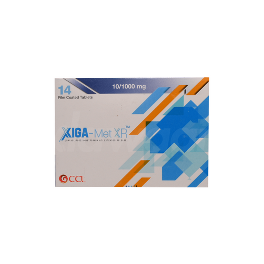 Xiga Met Xr Tablets 10Mg/1000Mg 14,s (1 Strip = 7 Tablets)