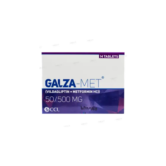 Galza-Met Tablets 50Mg/500Mg (1 Strip = 7 Tablets)