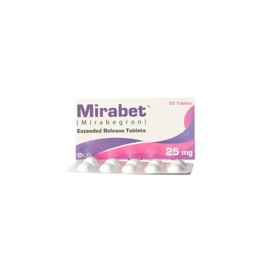 Mirabet Tablets 25Mg 20's (1 Strip = 10 Tablets)