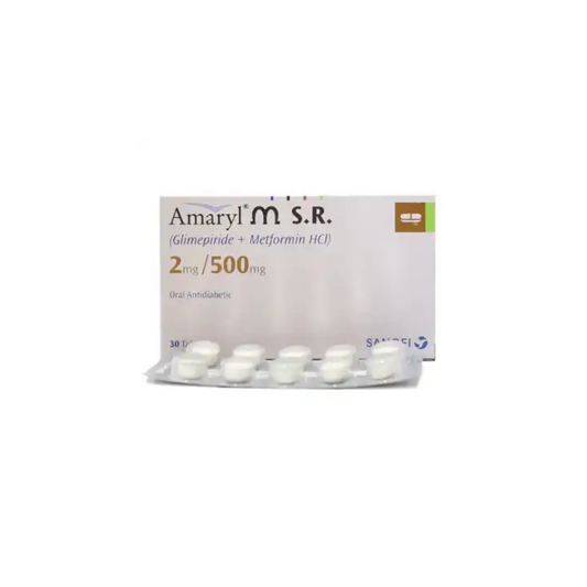 Amaryl M Sr Tablets 2/500Mg 30's (1 Strip = 10 Tablets)