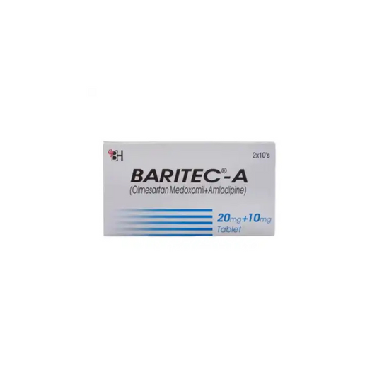 Baritec-A Tablets 20/10Mg 20's (1 Strip = 10 Tablets)