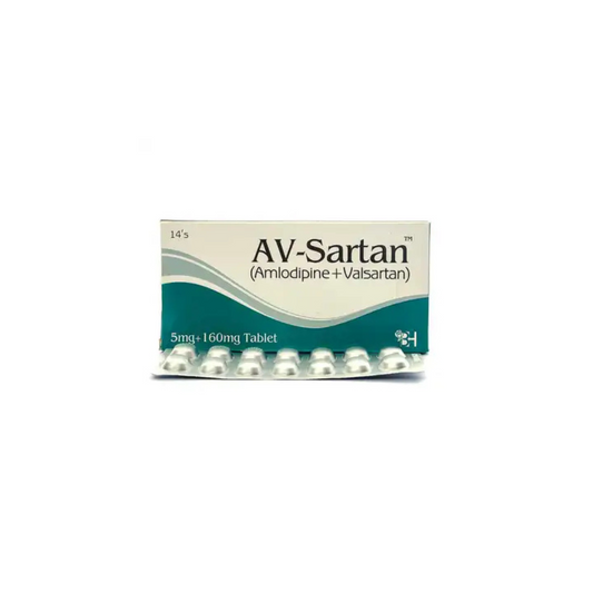 Av-Sartan Tablets 5Mg/160Mg 14's (1 Strip = 7 Tablets)