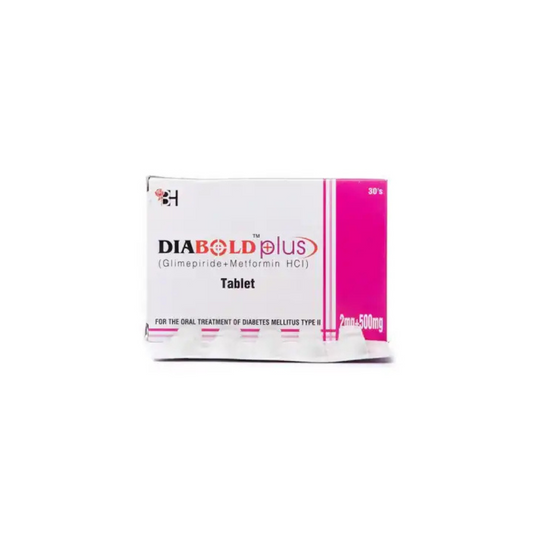 Diabold Plus Tablets 2Mg+500Mg 30's (1 Strip = 10 Tablets)