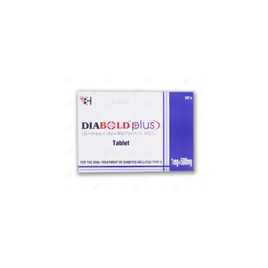 Diabold Plus Tablets 1Mg+500Mg 30's (1 Strip = 10 Tablets)